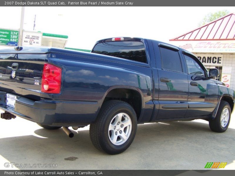 Patriot Blue Pearl / Medium Slate Gray 2007 Dodge Dakota SLT Quad Cab