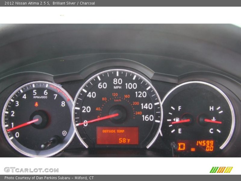 Brilliant Silver / Charcoal 2012 Nissan Altima 2.5 S