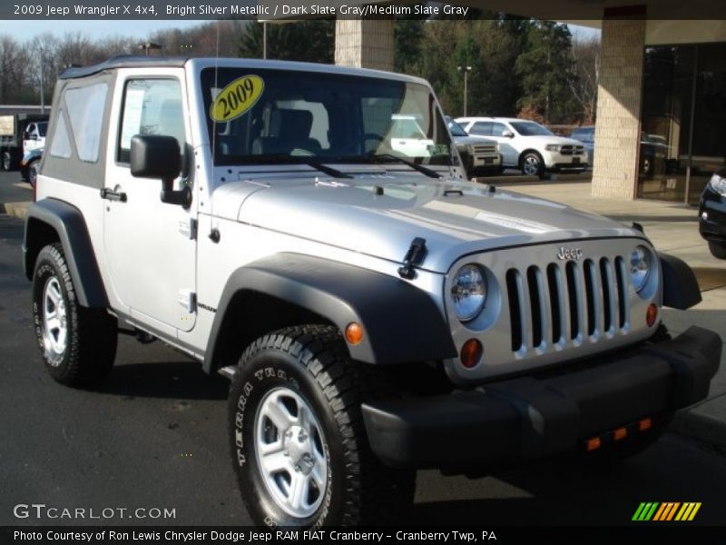 Bright Silver Metallic / Dark Slate Gray/Medium Slate Gray 2009 Jeep Wrangler X 4x4