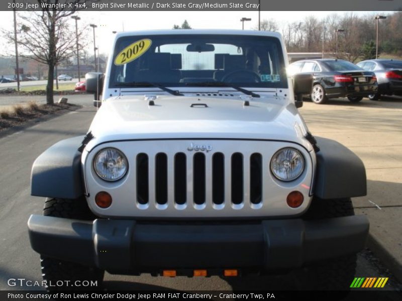 Bright Silver Metallic / Dark Slate Gray/Medium Slate Gray 2009 Jeep Wrangler X 4x4
