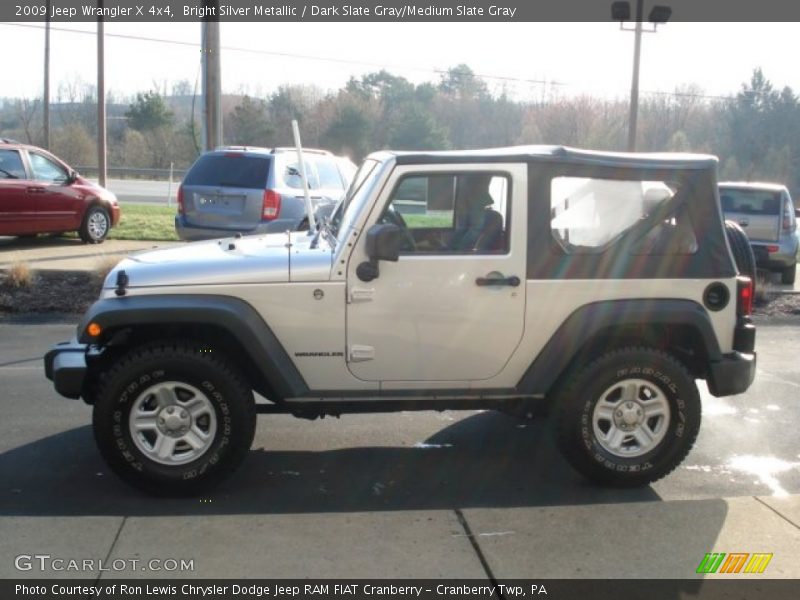 Bright Silver Metallic / Dark Slate Gray/Medium Slate Gray 2009 Jeep Wrangler X 4x4