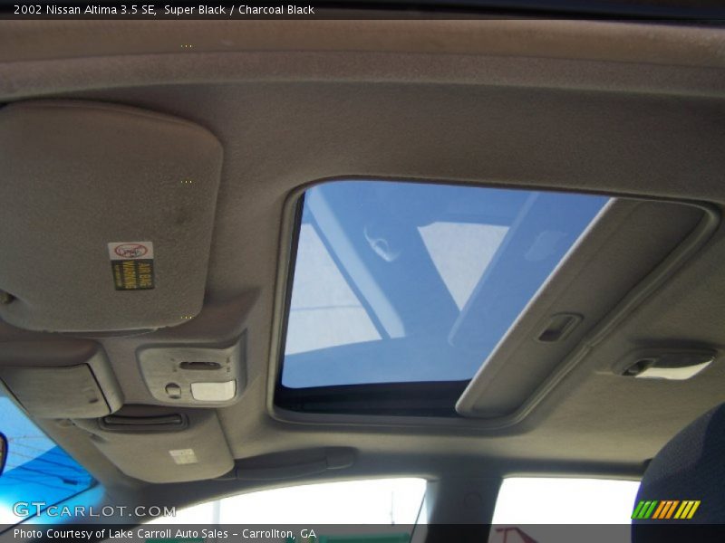 Super Black / Charcoal Black 2002 Nissan Altima 3.5 SE