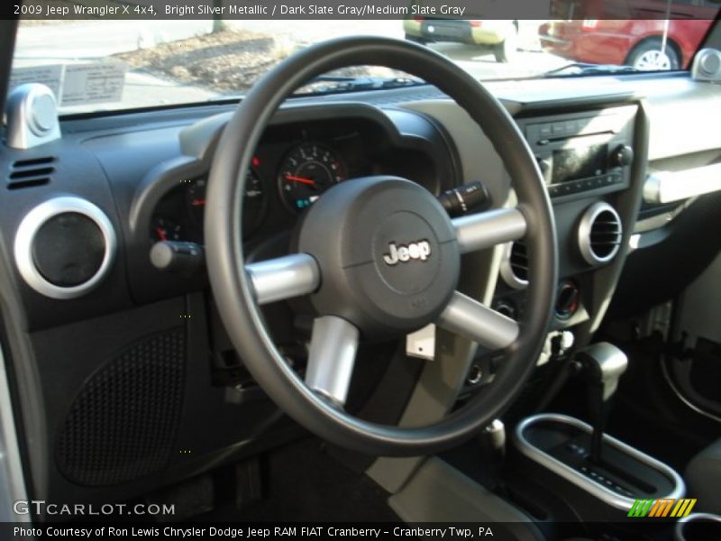 Bright Silver Metallic / Dark Slate Gray/Medium Slate Gray 2009 Jeep Wrangler X 4x4