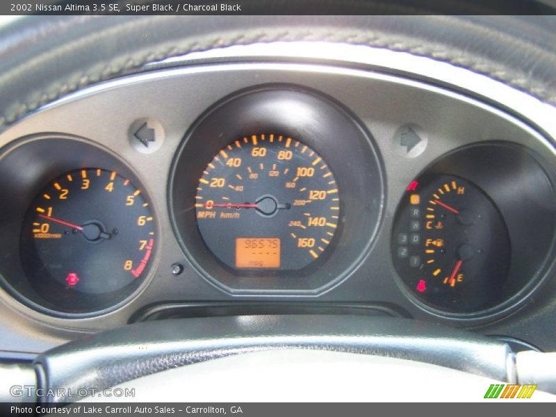 Super Black / Charcoal Black 2002 Nissan Altima 3.5 SE