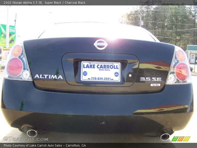 Super Black / Charcoal Black 2002 Nissan Altima 3.5 SE