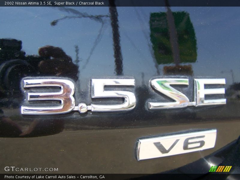 Super Black / Charcoal Black 2002 Nissan Altima 3.5 SE