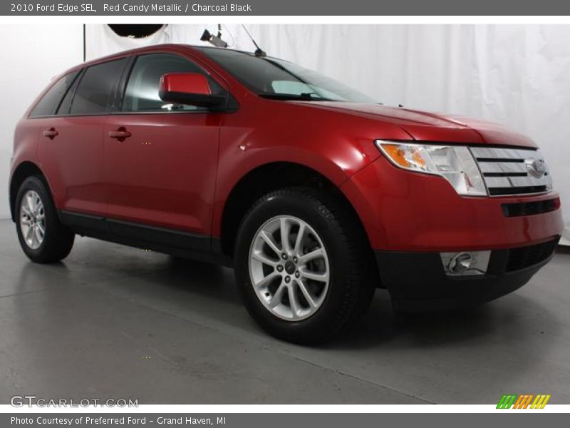 Red Candy Metallic / Charcoal Black 2010 Ford Edge SEL