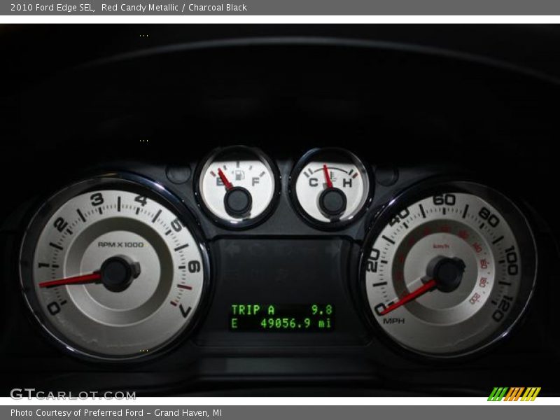 Red Candy Metallic / Charcoal Black 2010 Ford Edge SEL