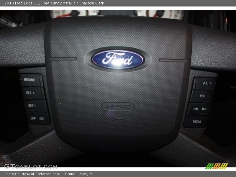 Red Candy Metallic / Charcoal Black 2010 Ford Edge SEL