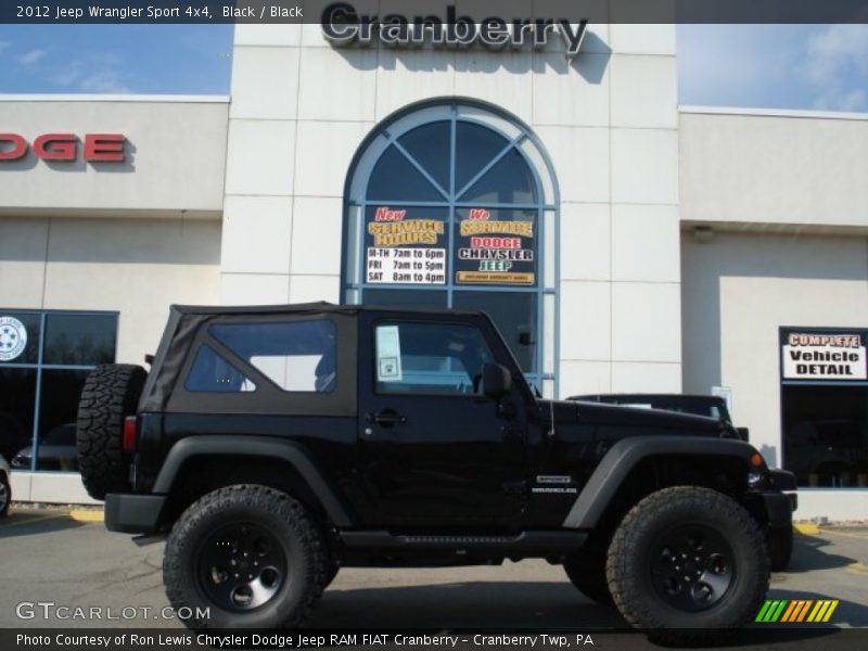 Black / Black 2012 Jeep Wrangler Sport 4x4