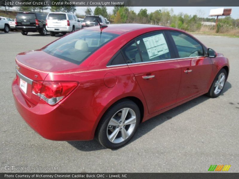 Crystal Red Metallic / Cocoa/Light Neutral 2012 Chevrolet Cruze LT