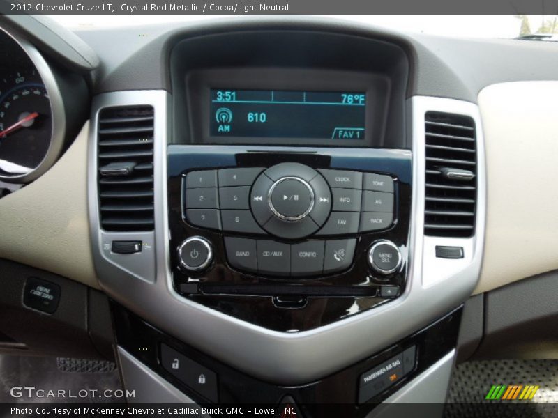 Crystal Red Metallic / Cocoa/Light Neutral 2012 Chevrolet Cruze LT