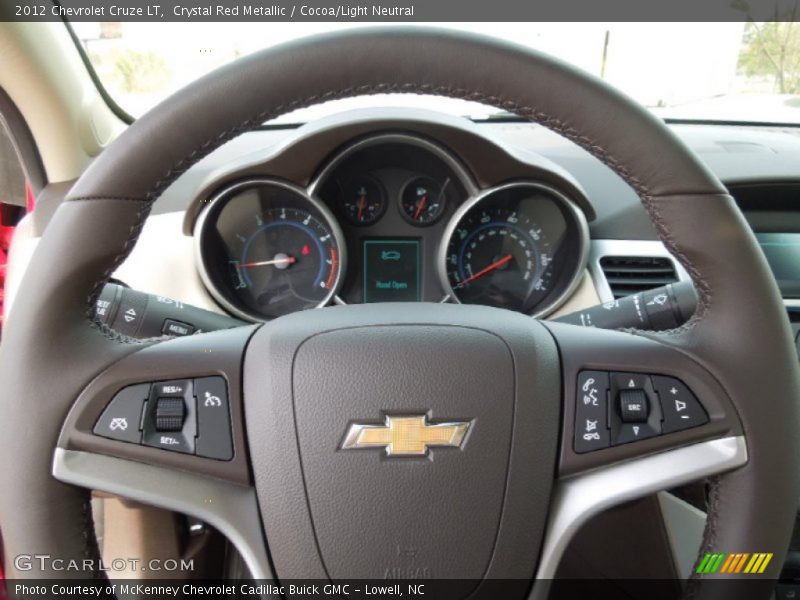 Crystal Red Metallic / Cocoa/Light Neutral 2012 Chevrolet Cruze LT