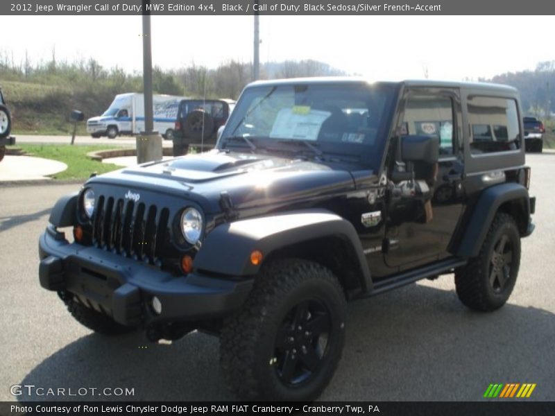 Black / Call of Duty: Black Sedosa/Silver French-Accent 2012 Jeep Wrangler Call of Duty: MW3 Edition 4x4