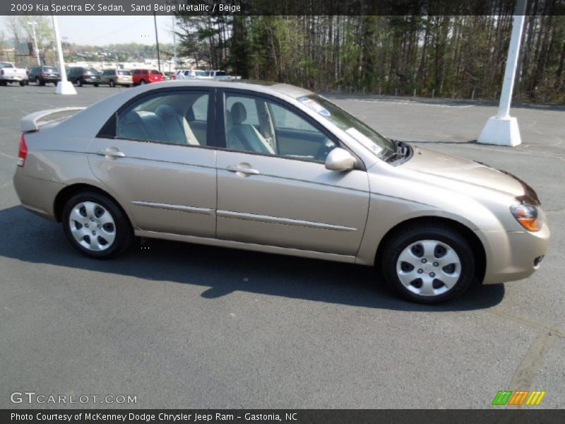 Sand Beige Metallic / Beige 2009 Kia Spectra EX Sedan