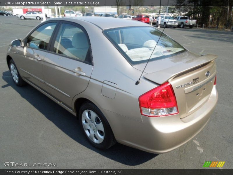 Sand Beige Metallic / Beige 2009 Kia Spectra EX Sedan