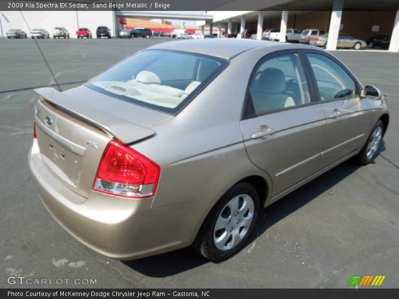 Sand Beige Metallic / Beige 2009 Kia Spectra EX Sedan