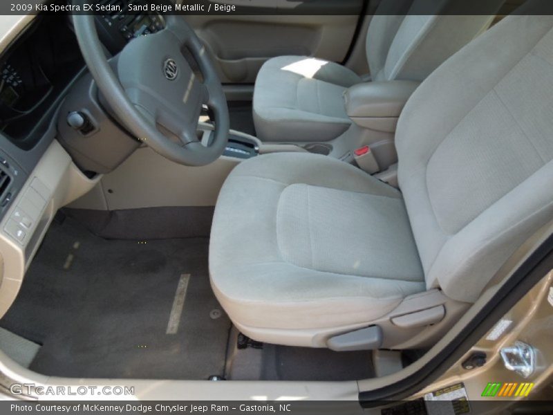 Sand Beige Metallic / Beige 2009 Kia Spectra EX Sedan