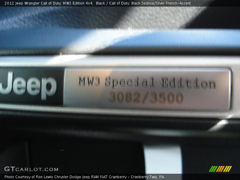 MW3 Special Edition 3082/3500 - 2012 Jeep Wrangler Call of Duty: MW3 Edition 4x4
