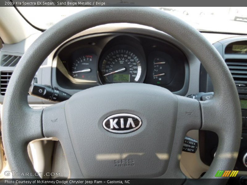 Sand Beige Metallic / Beige 2009 Kia Spectra EX Sedan