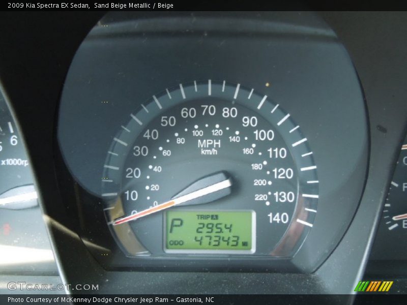 Sand Beige Metallic / Beige 2009 Kia Spectra EX Sedan