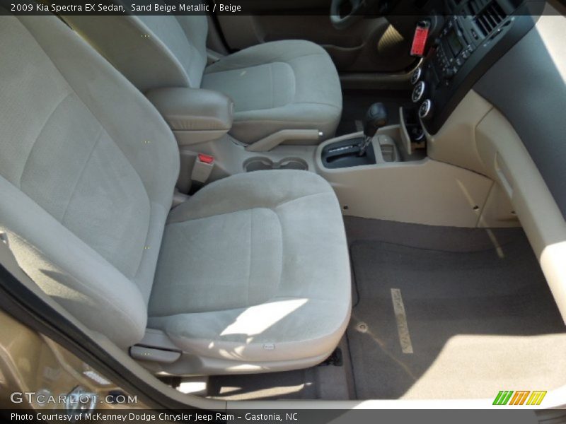 Sand Beige Metallic / Beige 2009 Kia Spectra EX Sedan
