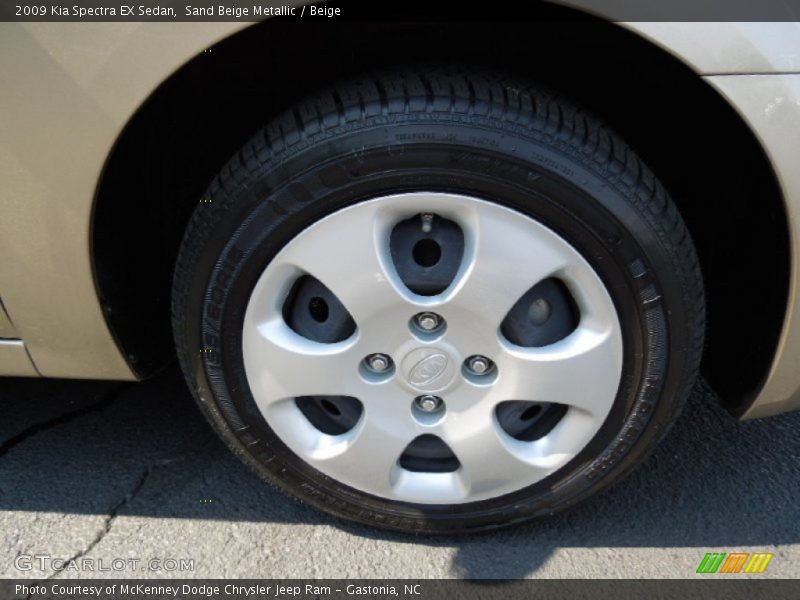 Sand Beige Metallic / Beige 2009 Kia Spectra EX Sedan