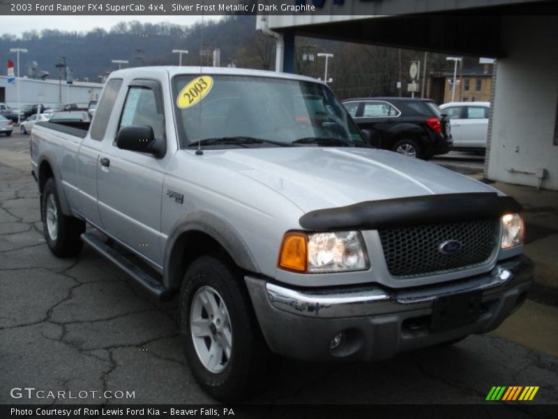 Silver Frost Metallic / Dark Graphite 2003 Ford Ranger FX4 SuperCab 4x4