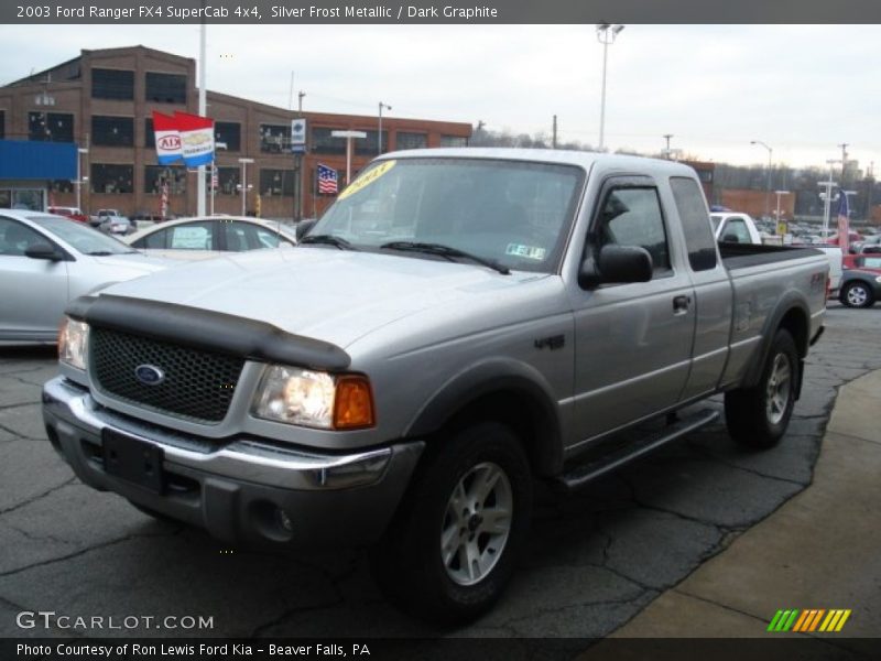 Silver Frost Metallic / Dark Graphite 2003 Ford Ranger FX4 SuperCab 4x4