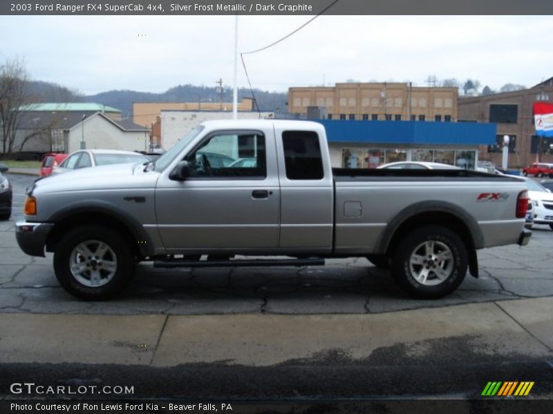 Silver Frost Metallic / Dark Graphite 2003 Ford Ranger FX4 SuperCab 4x4