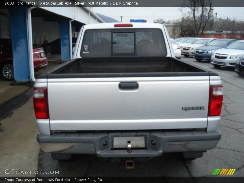Silver Frost Metallic / Dark Graphite 2003 Ford Ranger FX4 SuperCab 4x4