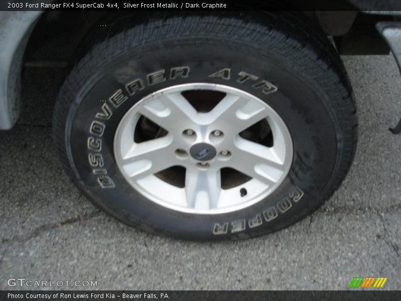 Silver Frost Metallic / Dark Graphite 2003 Ford Ranger FX4 SuperCab 4x4