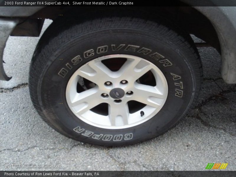 Silver Frost Metallic / Dark Graphite 2003 Ford Ranger FX4 SuperCab 4x4