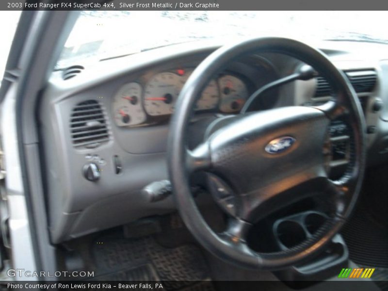 Silver Frost Metallic / Dark Graphite 2003 Ford Ranger FX4 SuperCab 4x4