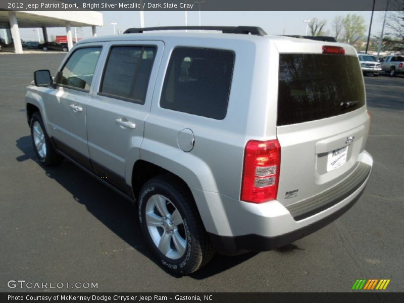 Bright Silver Metallic / Dark Slate Gray 2012 Jeep Patriot Sport