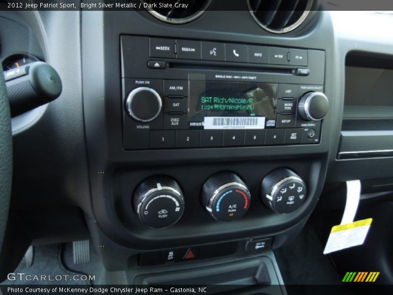 Bright Silver Metallic / Dark Slate Gray 2012 Jeep Patriot Sport