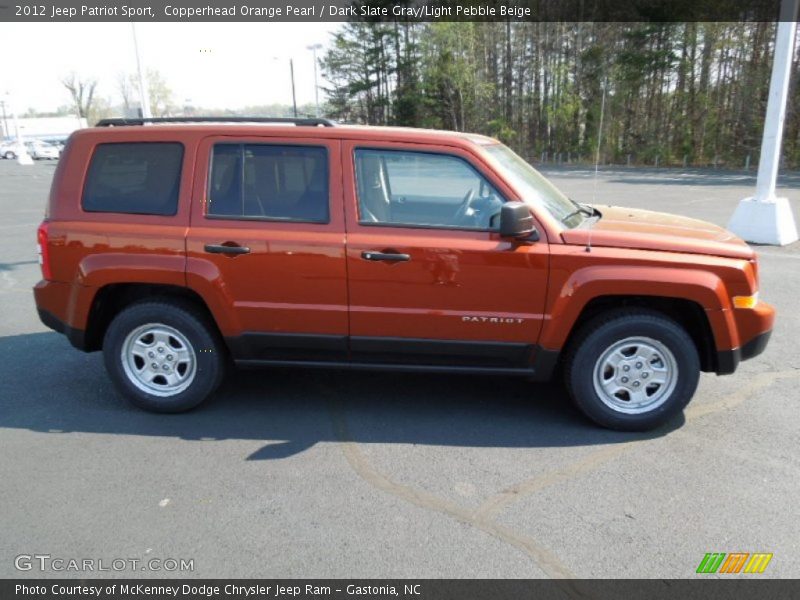 Copperhead Orange Pearl / Dark Slate Gray/Light Pebble Beige 2012 Jeep Patriot Sport