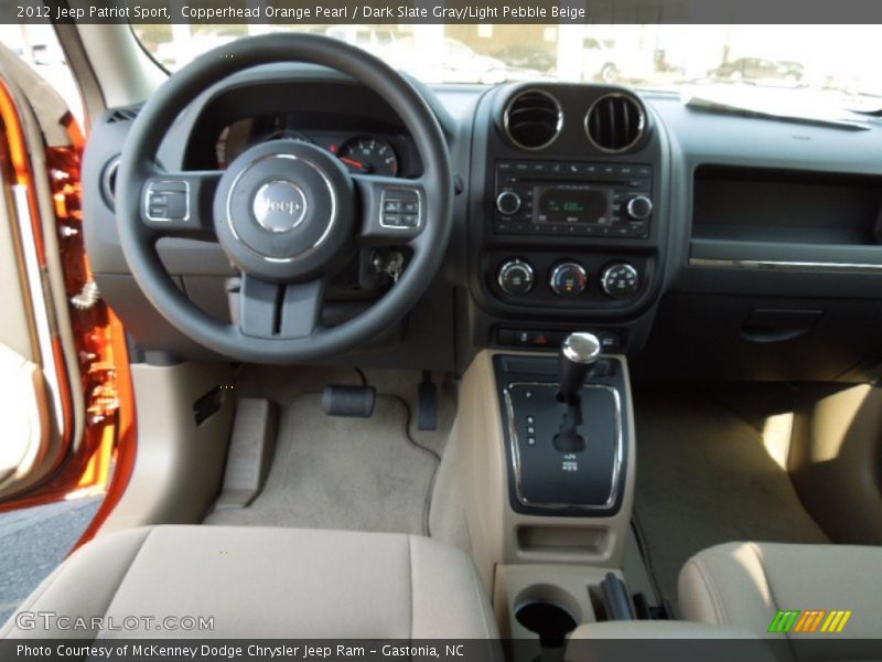 Copperhead Orange Pearl / Dark Slate Gray/Light Pebble Beige 2012 Jeep Patriot Sport