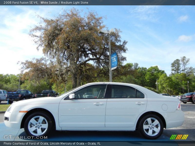 White Suede / Medium Light Stone 2008 Ford Fusion SE V6