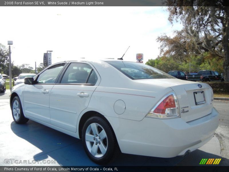 White Suede / Medium Light Stone 2008 Ford Fusion SE V6
