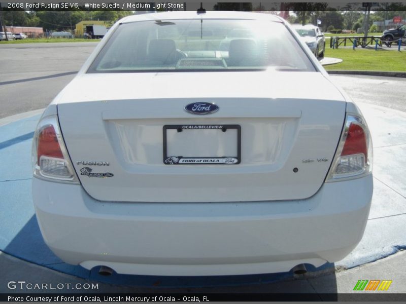 White Suede / Medium Light Stone 2008 Ford Fusion SE V6