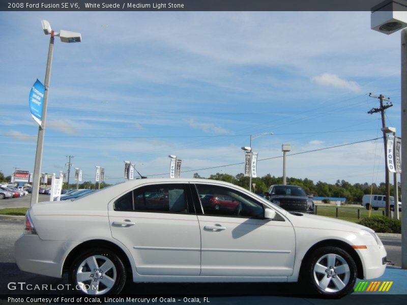 White Suede / Medium Light Stone 2008 Ford Fusion SE V6