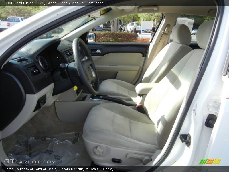 White Suede / Medium Light Stone 2008 Ford Fusion SE V6