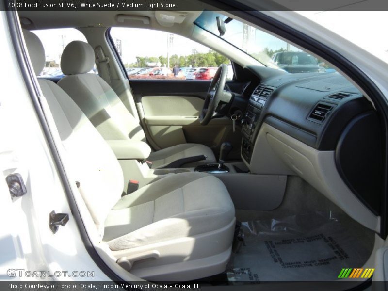 White Suede / Medium Light Stone 2008 Ford Fusion SE V6