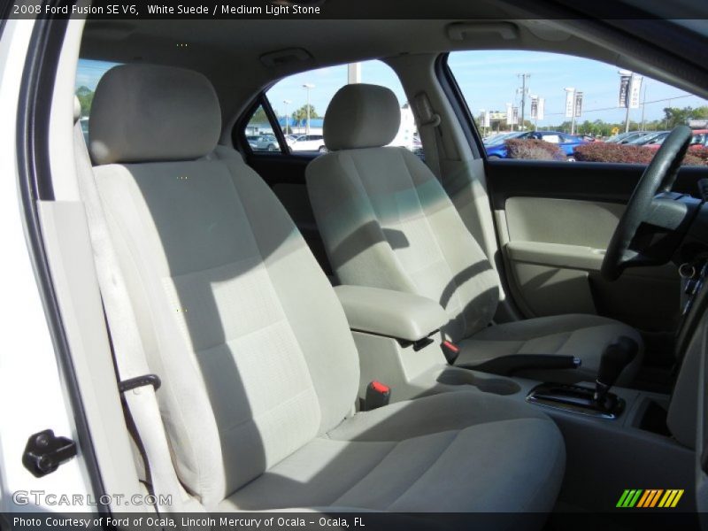 White Suede / Medium Light Stone 2008 Ford Fusion SE V6