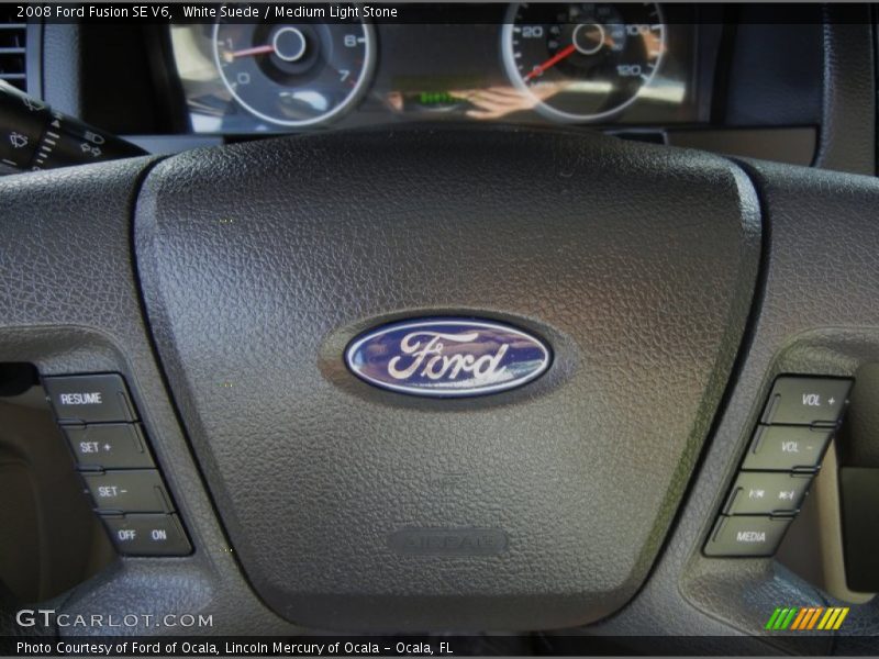 White Suede / Medium Light Stone 2008 Ford Fusion SE V6