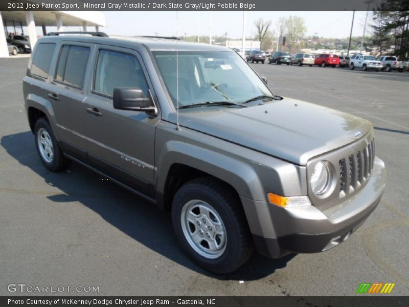 Mineral Gray Metallic / Dark Slate Gray/Light Pebble Beige 2012 Jeep Patriot Sport