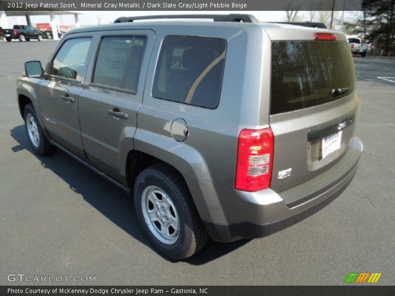 Mineral Gray Metallic / Dark Slate Gray/Light Pebble Beige 2012 Jeep Patriot Sport