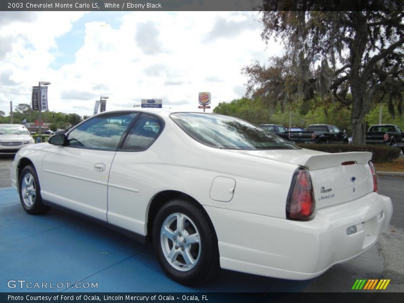 White / Ebony Black 2003 Chevrolet Monte Carlo LS