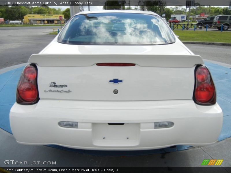 White / Ebony Black 2003 Chevrolet Monte Carlo LS